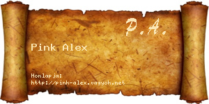 Pink Alex névjegykártya